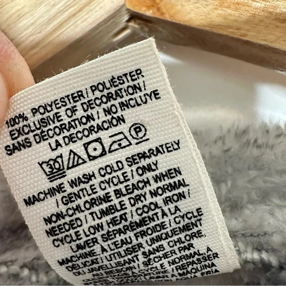 Victorias Secret PINK Gray Gold Sequin Plush Robe Size XS/S - Picture 10 of 11